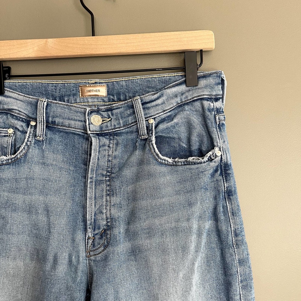 MOTHER Women's Straight Leg Jeans - Light Blue - Picture 9 of 16